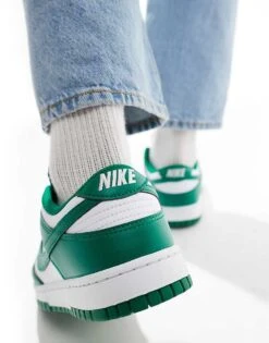 Nike Dunk Low Retro Trainers In Green And White For Men Mid Green -Nike Sales Store 207050083 4
