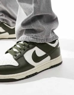 Nike Dunk Low Retro Trainers Retro In Cream And Cargo Khaki For Men -Nike Sales Store 207050201 3