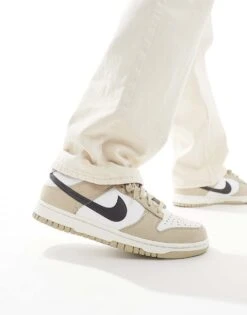 Nike Dunk Low Trainers In Beige And Grey For Men Khaki -Nike Sales Store 207050463 4