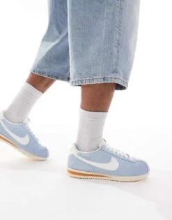 Nike Cortez Trainer In Sail And Orange For Men