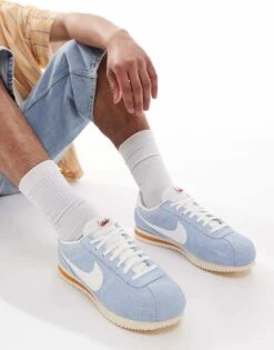 Nike Cortez Trainer In Sail And Orange For Men -Nike Sales Store 207050539 5