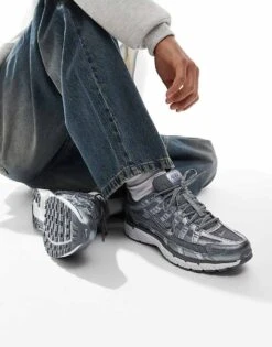 Nike P-6000 Trainers In Dark Grey And Silver For Men Metallic Grey -Nike Sales Store 207050572 1 metallicgrey 1