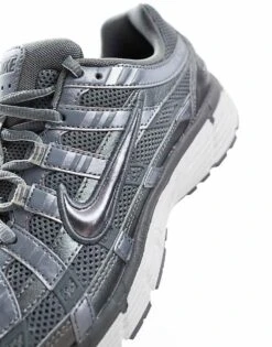 Nike P-6000 Trainers In Dark Grey And Silver For Men Metallic Grey -Nike Sales Store 207050572 5