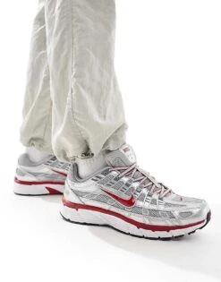 Nike P-6000 Trainer In Metallic Silver And Red For Men -Nike Sales Store 207050743 1 red 1