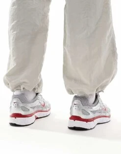 Nike P-6000 Trainer In Metallic Silver And Red For Men -Nike Sales Store 207050743 3
