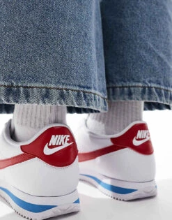 Nike Cortez Trainers In White And Varsity Red For Men -Nike Sales Store 207050775 2