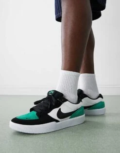 Nike SB Force 58 Trainer In White And Green For Men -Nike Sales Store 207050854 4