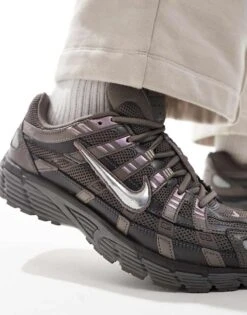 Nike P-6000 Trainer In Grey And Metallic Silver For Men Dark Grey -Nike Sales Store 207050891 4
