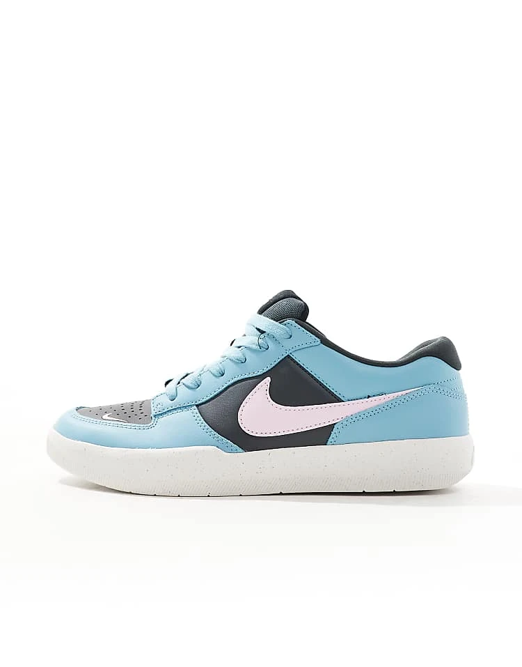 Nike SB Force Premium Trainers In Teal And Grey For Men Mid Blue 4 Nike SB Force Premium Trainers In Teal And Grey For Men Mid Blue - Image 2