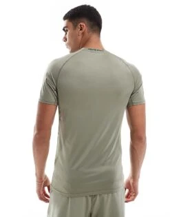 Nike Training Dri-FIT Muscle Fit T-shirt In Khaki For Men -Nike Sales Store 207051102 3