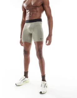 Nike Training Nike Pro Training Dri-FIT Shorts In Khaki For Men Green -Nike Sales Store 207051210 4