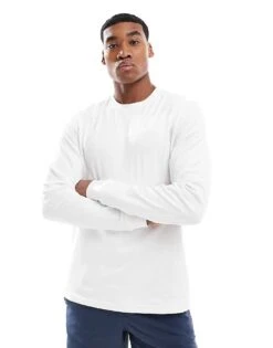 Nike Training Dri-FIT Long Sleeve Top In White For Men -Nike Sales Store 207051242 1 white 1