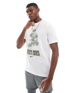 Nike Training Dri-FIT Slogan Short Sleeve T-shirt In White For Men -Nike Sales Store 207051253 1 white 1