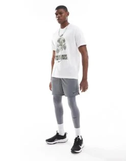 Nike Training Dri-FIT Slogan Short Sleeve T-shirt In White For Men -Nike Sales Store 207051253 4