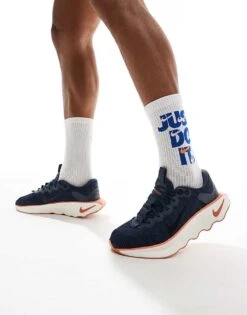 Nike Training Motiva Trainers In Navy And Orange For Men -Nike Sales Store 207051254 1 navy 1