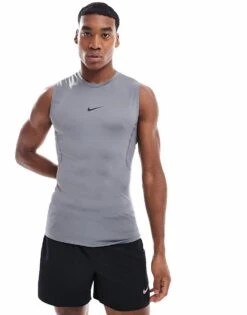 Nike Training Dri-FIT Muscle Fit Vest In Grey For Men -Nike Sales Store 207051276 1 grey 1