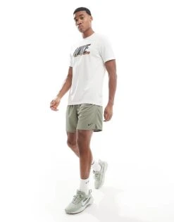 Nike Training Totality Dri-FIT Knit 7inch Shorts In Khaki For Men -Nike Sales Store 207051335 1 khaki 1