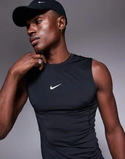 Nike Training Dri-FIT Muscle Fit Vest In Black For Men -Nike Sales Store 207051351 1 black 1