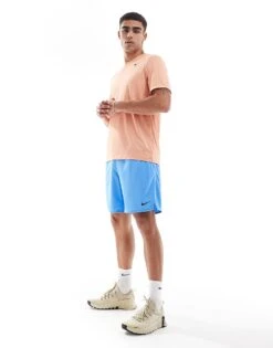 Nike Training Totality Dri-FIT Knit 7inch Shorts In Blue For Men Light Blue -Nike Sales Store 207051354 1 lightblue 1