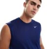 Nike Training Dri-FIT Sleeveless T-shirt In Navy For Men -Nike Sales Store 207051395 1 navy