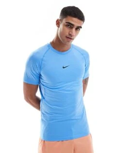 Nike Training Nike Pro Training Dri-FIT Muscle Fit T-shirt In Blue For Men Mid Blue -Nike Sales Store 207051400 1 midblue 1