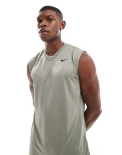 Nike Training Legend Dri-FIT Sleeveless T-shirt In Khaki For Men -Nike Sales Store 207051427 1 khaki 1