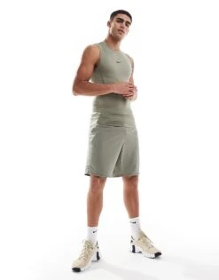 Nike Training Dri-FIT Muscle Fit Vest In Khaki For Men -Nike Sales Store 207051507 4