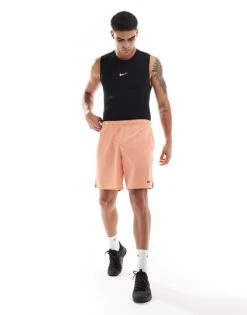 Nike Training Totality Dri-FIT Knit 7inch Shorts In Apricot For Men Peach -Nike Sales Store 207051543 1 peach 1