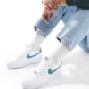 Nike Air Force Trainers 1 In White And Blue For Men -Nike Sales Store 207051571 1 blue