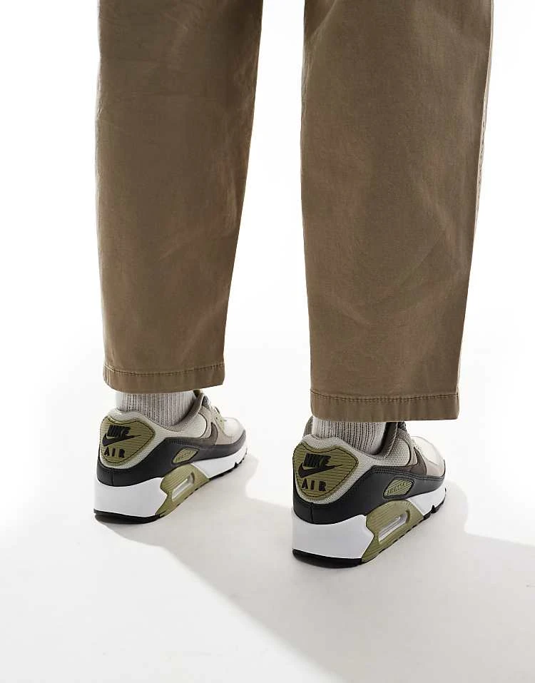 Nike Air Max 90 Trainers In Olive And Grey - MGREEN For Men Mid Green 5 Nike Air Max 90 Trainers In Olive And Grey - MGREEN For Men Mid Green - Image 3