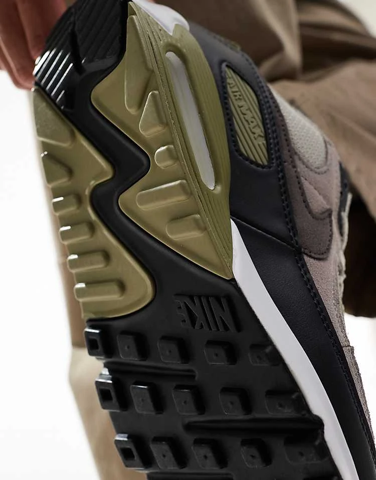 Nike Air Max 90 Trainers In Olive And Grey - MGREEN For Men Mid Green 6 Nike Air Max 90 Trainers In Olive And Grey - MGREEN For Men Mid Green - Image 4