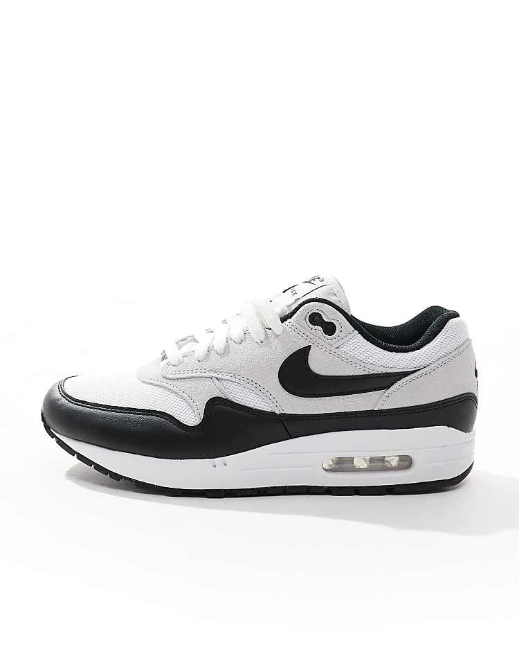 Nike Air Max 1 Trainer In White And Black Platinum For Men 4 Nike Air Max 1 Trainer In White And Black Platinum For Men - Image 2