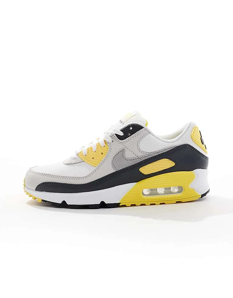 Nike Air Max 90 Trainers In Grey And Yellow - GREY For Men 4 Nike Air Max 90 Trainers In Grey And Yellow - GREY For Men - Image 2
