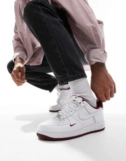 Nike Air Force 1 Trainers In Red For Men -Nike Sales Store 207051697 5