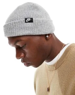 Nike Beanie In Grey Heather For Men