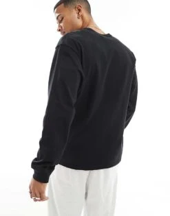 Nike Premium Essentials Long Sleeve T-shirt In Black For Men -Nike Sales Store 207053628 4