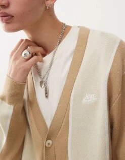 Nike Club Stripe Sweater In Beige For Men -Nike Sales Store 207053688 3