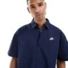 Nike Club Woven Shirt In Dark Navy For Men -Nike Sales Store 207053740 1 navy