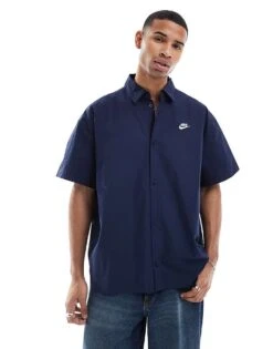 Nike Club Woven Shirt In Dark Navy For Men -Nike Sales Store 207053740 2