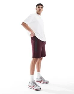 Nike Club Tech Fleece Short In Burgundy For Men -Nike Sales Store 207053748 1 burgundy 1