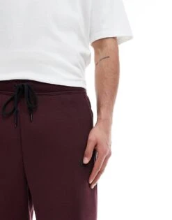 Nike Club Tech Fleece Short In Burgundy For Men -Nike Sales Store 207053748 4