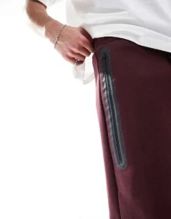 Nike Club Tech Fleece Short In Burgundy For Men -Nike Sales Store 207053748 5