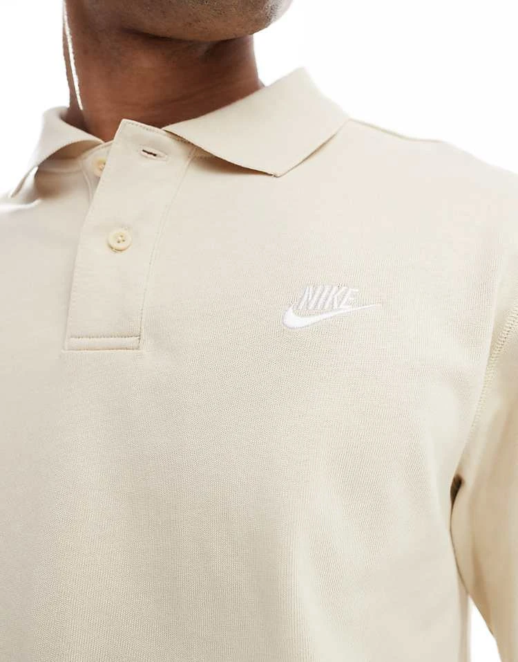 Nike Club Polo Shirt In Khaki For Men 5 Nike Club Polo Shirt In Khaki For Men - Image 3
