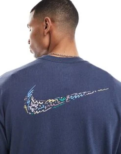 Nike Long Sleeve T-shirt In Dark Navy For Men -Nike Sales Store 207053791 4