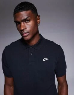 Nike Club Polo Shirt In Black For Men -Nike Sales Store 207053850 3