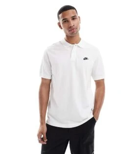 Nike Club Polo Shirt In White For Men -Nike Sales Store 207053886 1 white 1
