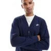 Nike Club Cardigan In Dark Navy For Men -Nike Sales Store 207053908 1 navy
