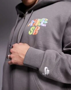 Nike Club Graphic Hoodie In Stone For Men -Nike Sales Store 207053923 4