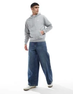 Nike Club Hoodie In Grey For Men -Nike Sales Store 207053926 4