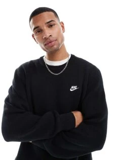 Nike Club Crew Sweatshirt In Black - BLACK For Men -Nike Sales Store 207053957 1 black 1